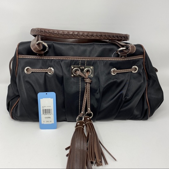 RAFE satin and leather shoulder bag NWT - Picture 3 of 14
